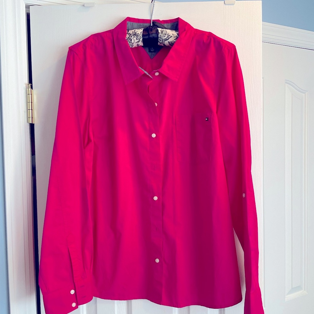 Tommy Hilfiger Fuchsia Button Down Shirt